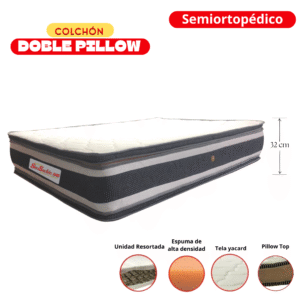Colchón Doble Pillow Semiortopédico